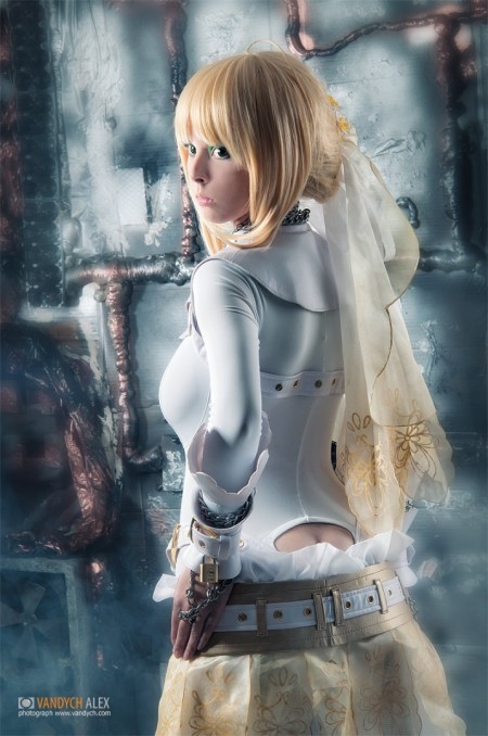  Disharmonica (Helly von Valentine) – Fate/EXTRA Saber, блондинки, косплей, татуированные (эротика)