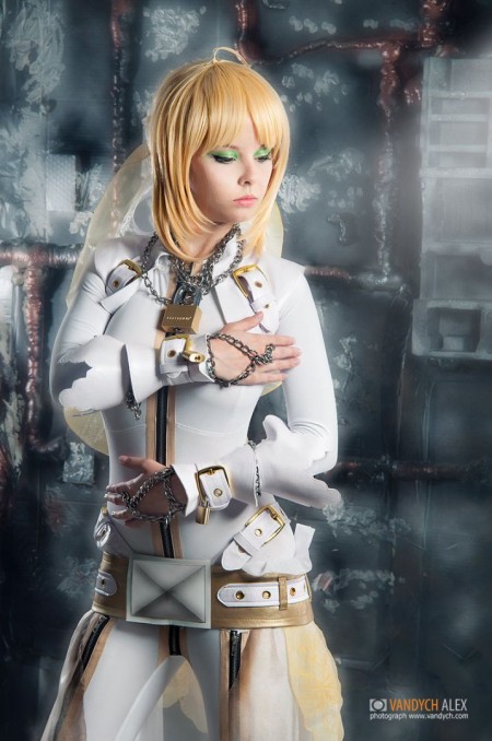  Disharmonica (Helly von Valentine) – Fate/EXTRA Saber, блондинки, косплей, татуированные (эротика)