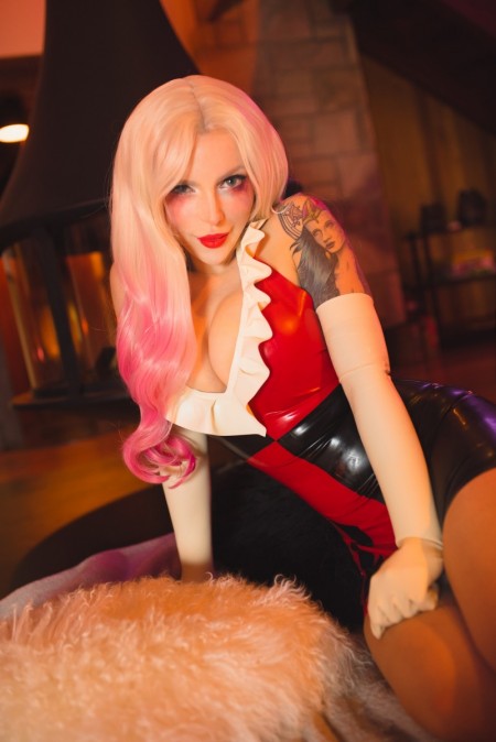 Katyuska Moonfox Harley Quinn, блондинки, татуированные, косплей(эротика)